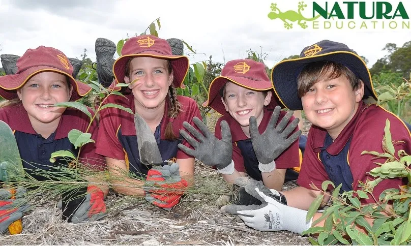 Kids laying on the floor, gardening