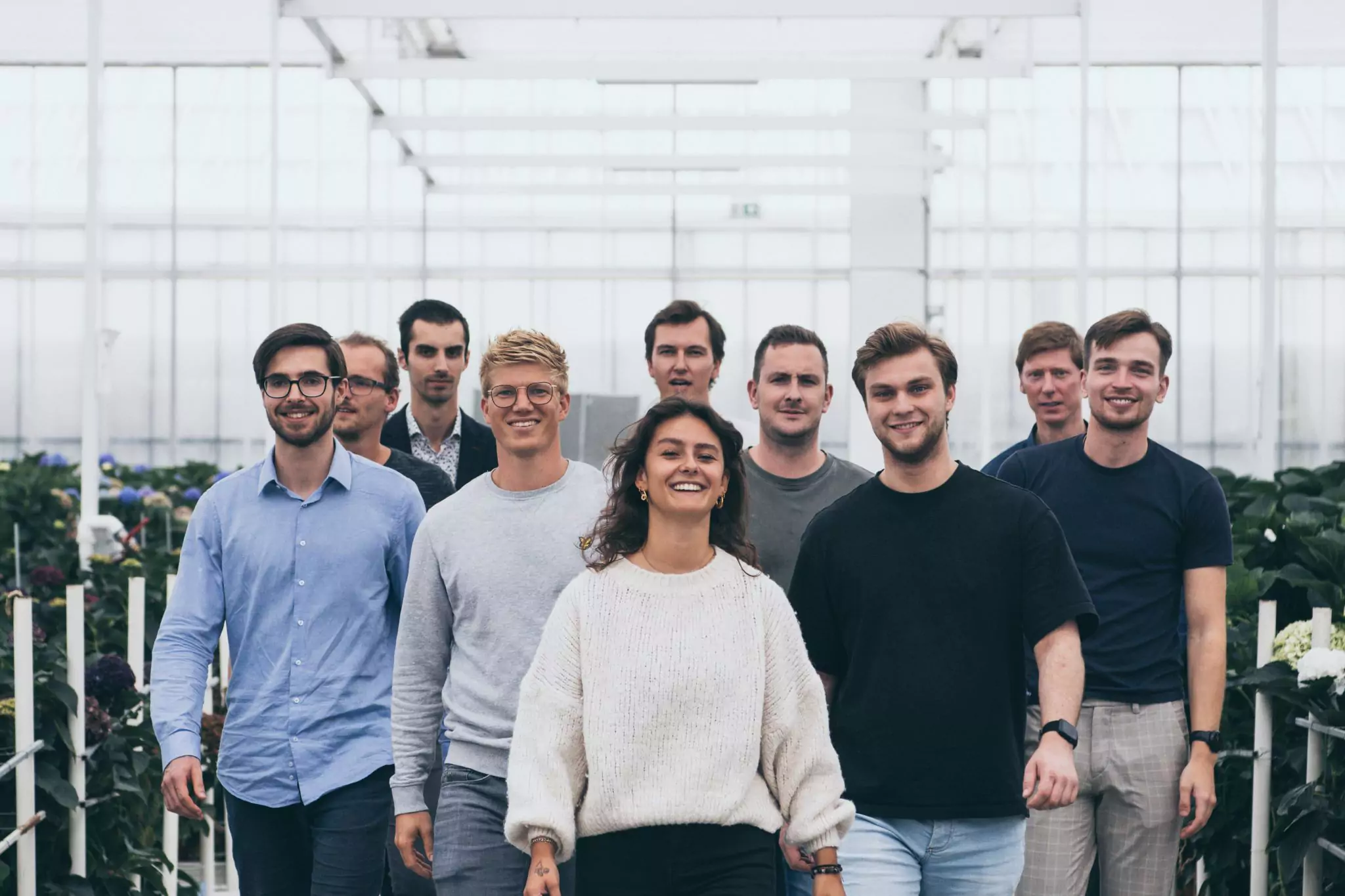 debo team in greenhouse