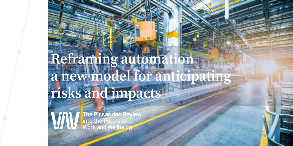Reframing Automation cover image - inside a steel works.