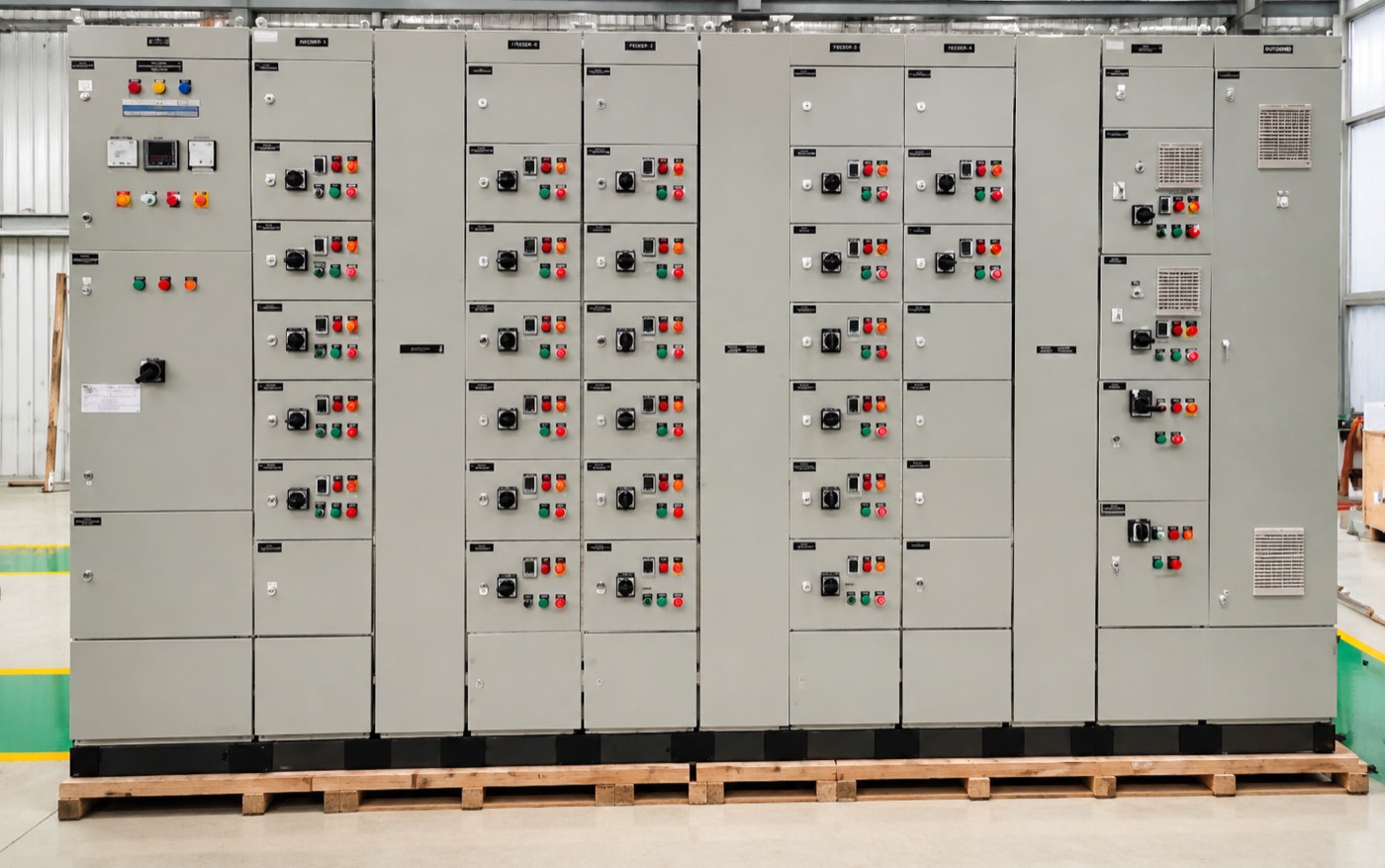 Panel line-up before dispatch