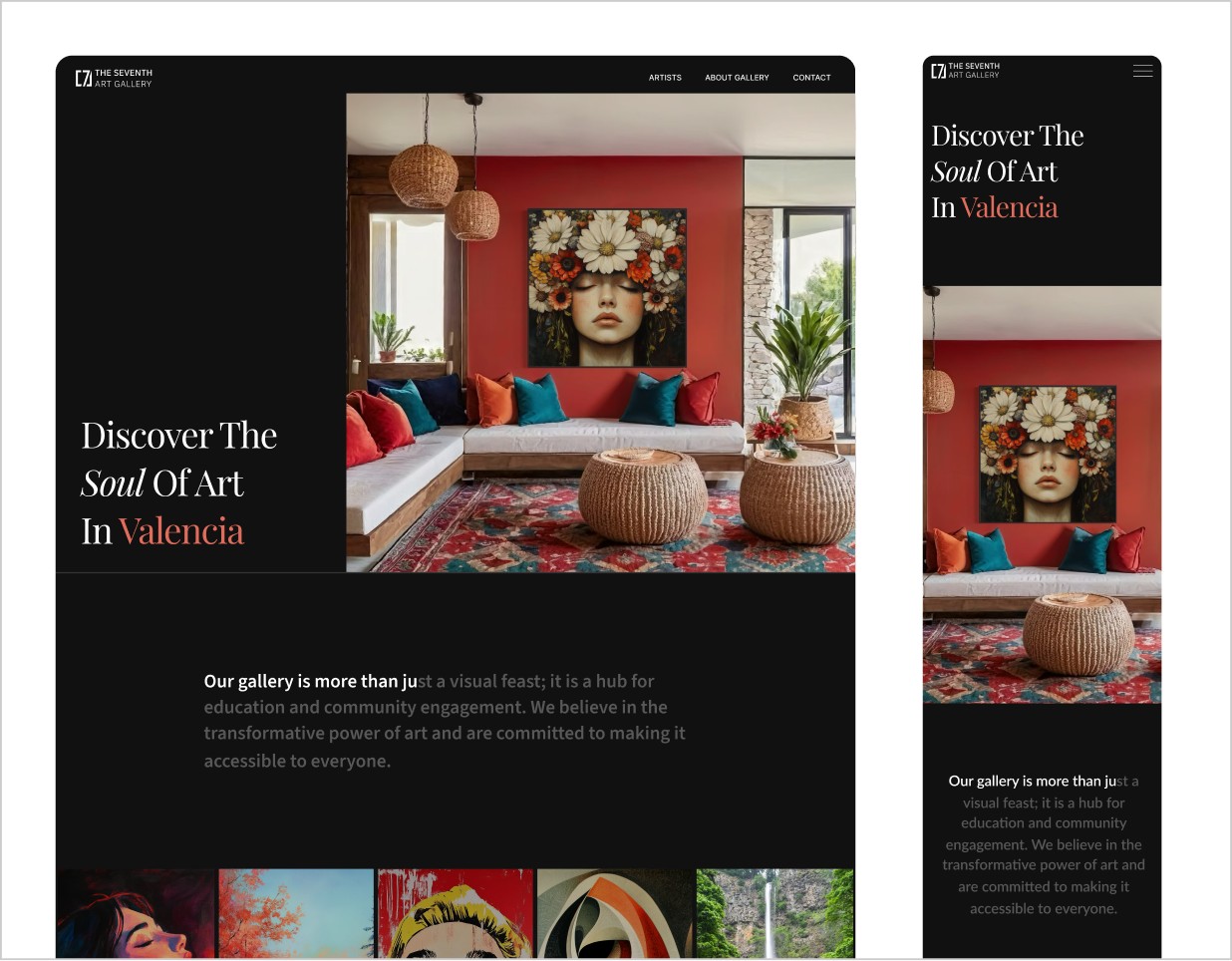 Images of web design project