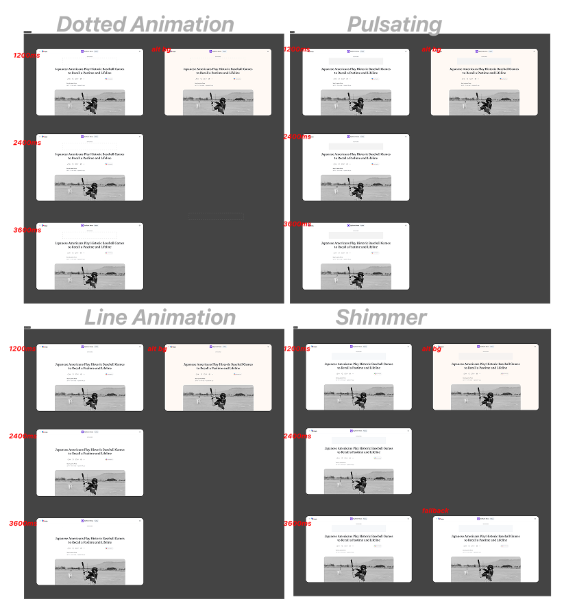 Motion design concepts — duration and bézier curve tests