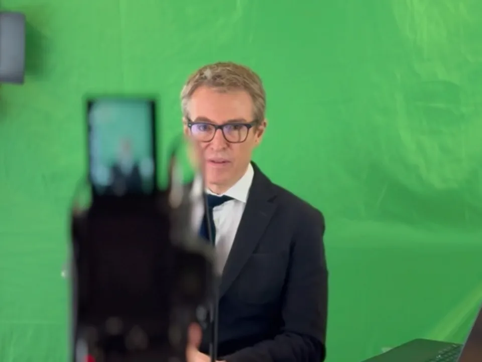 Doctor Studios crew filming a physician on set