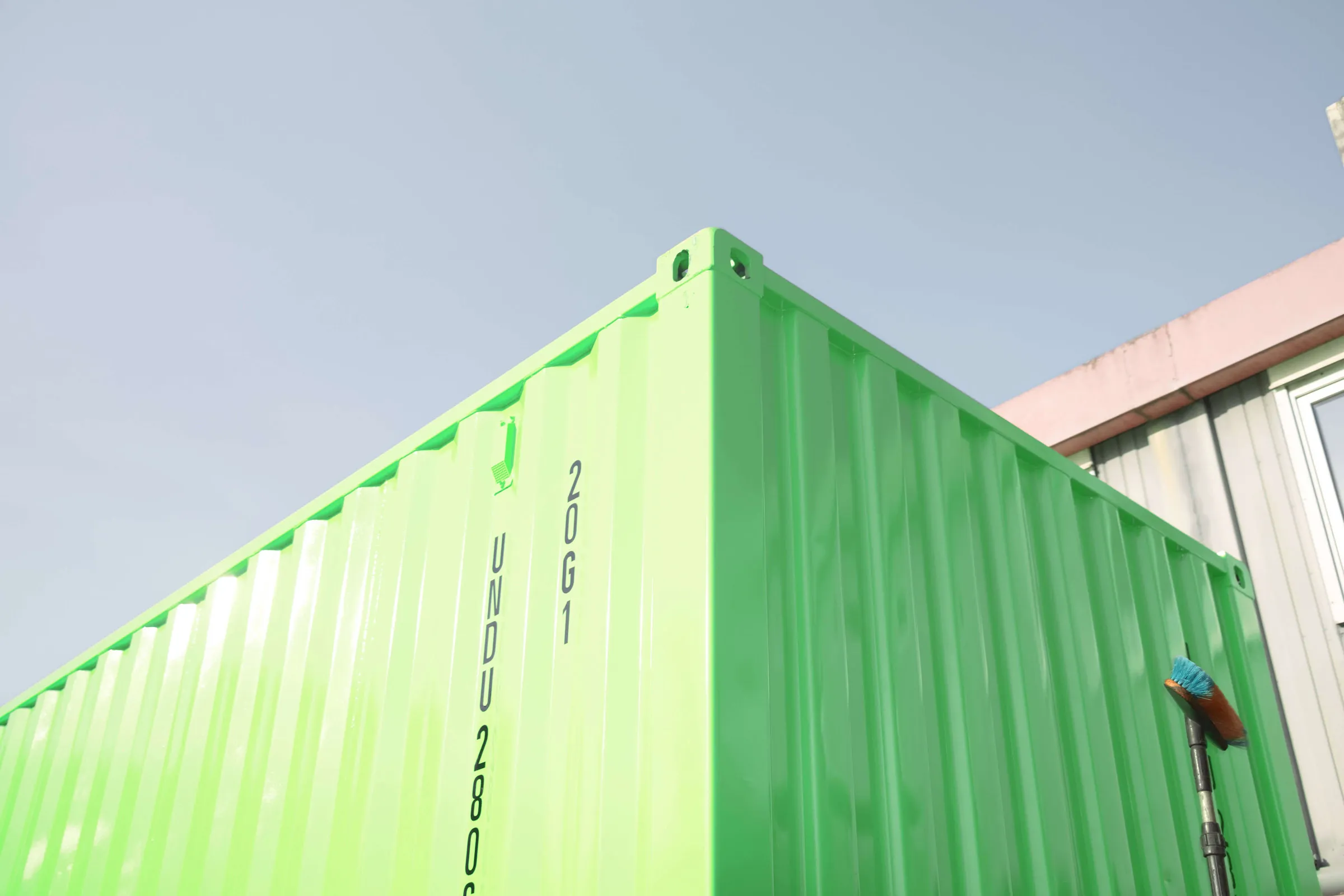 Freshly painted UNDU container in special NEON color.