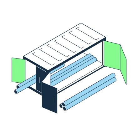 Multidoor container illustration.