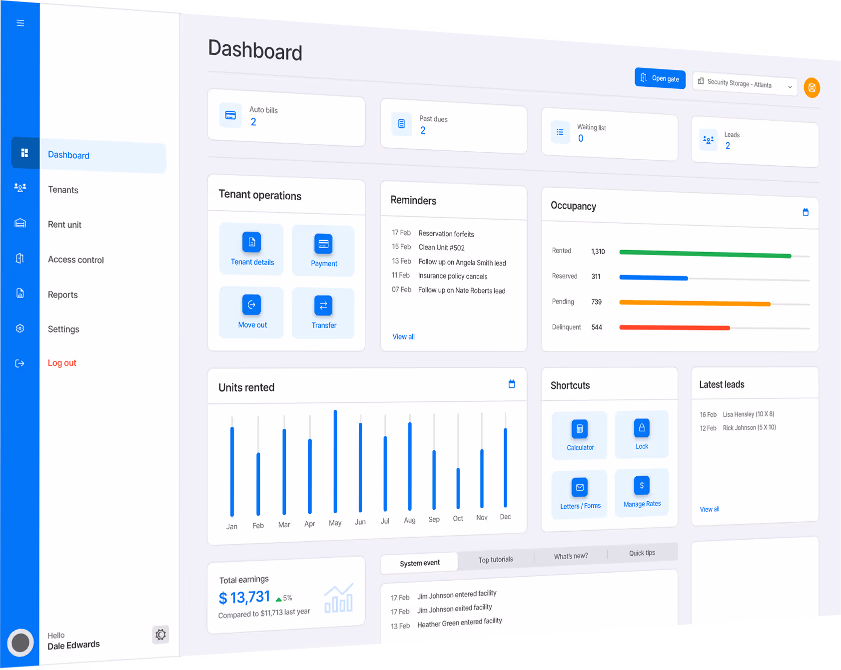 Photo of Sentinel Software Dashboard page