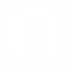 Black circle icon with a white rectangle in the center, representing a stop or pause button.