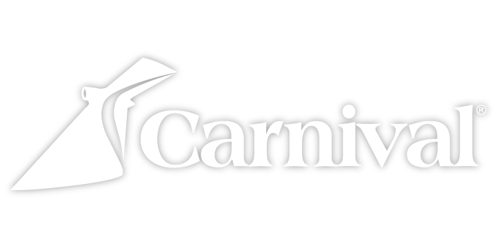 Carnival logo with stylized red whale tail above the word 'Carnival'.