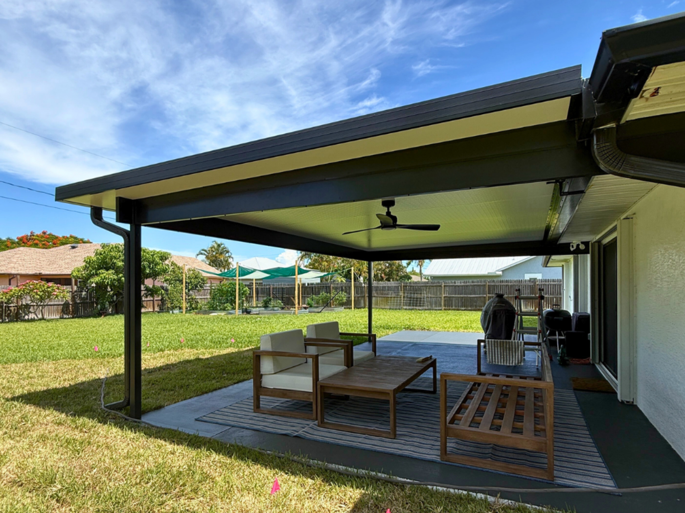 white pergola