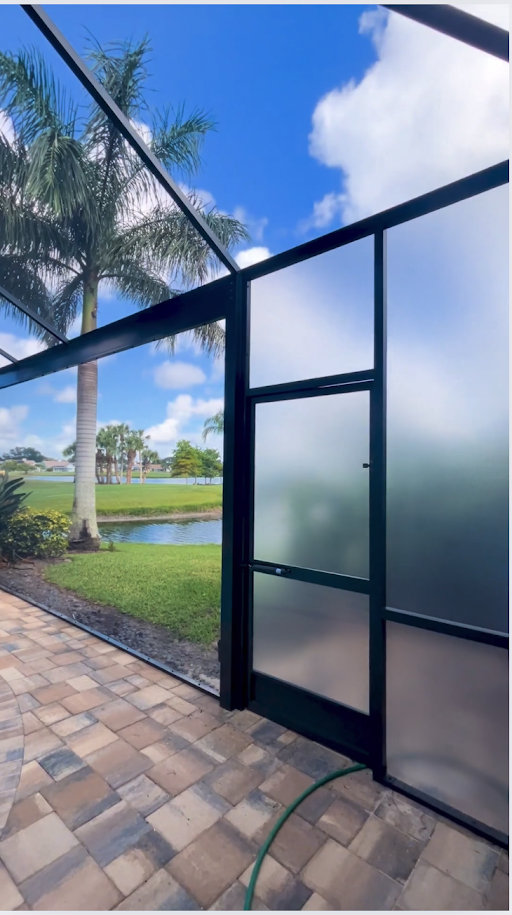 Privacy Screen for Pool Cage in Melbourne, FL. 