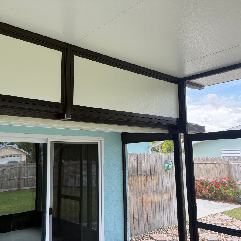 Transom Roof on Screen Enclosure
