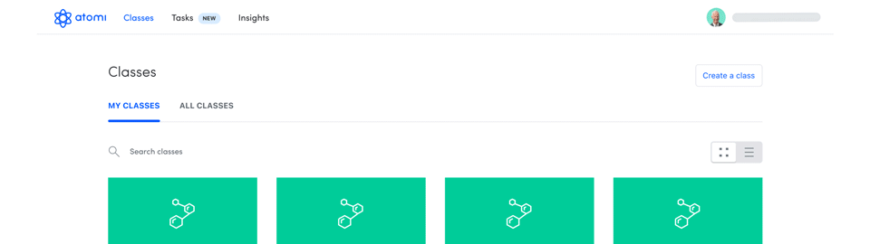 New task menu item location in the global Atomi header