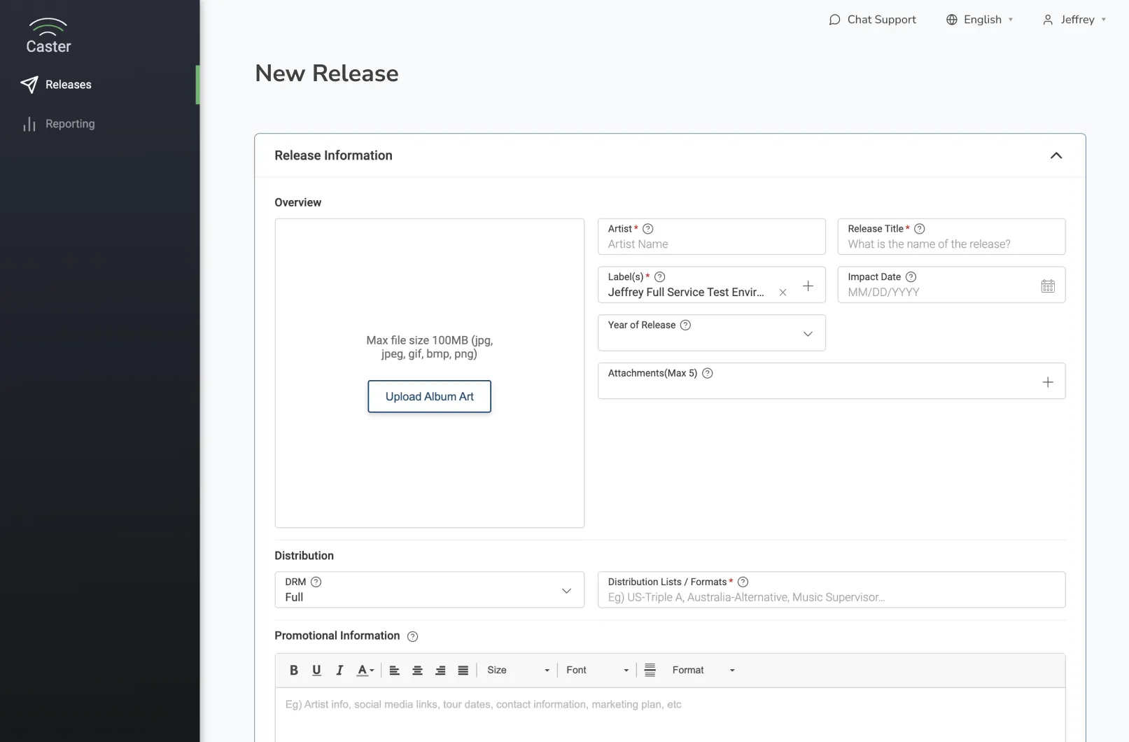 A web interface featuring a series of text fields