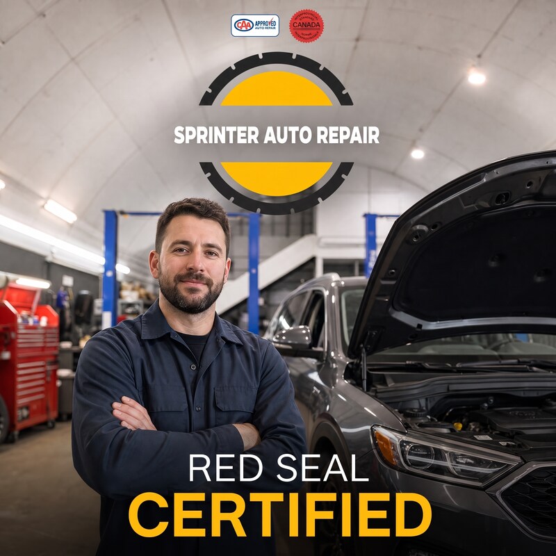 Red Seal certified technician at Sprinter Auto Repair in Winnipeg