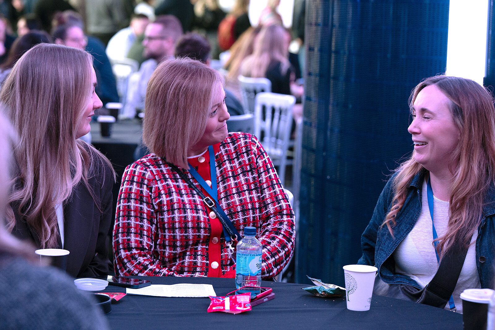 Attendees in conversation at a break table at Ecommerce Scotland 2026
