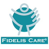 Fidelis Care logo with stylized human figure above the company name in teal and white.