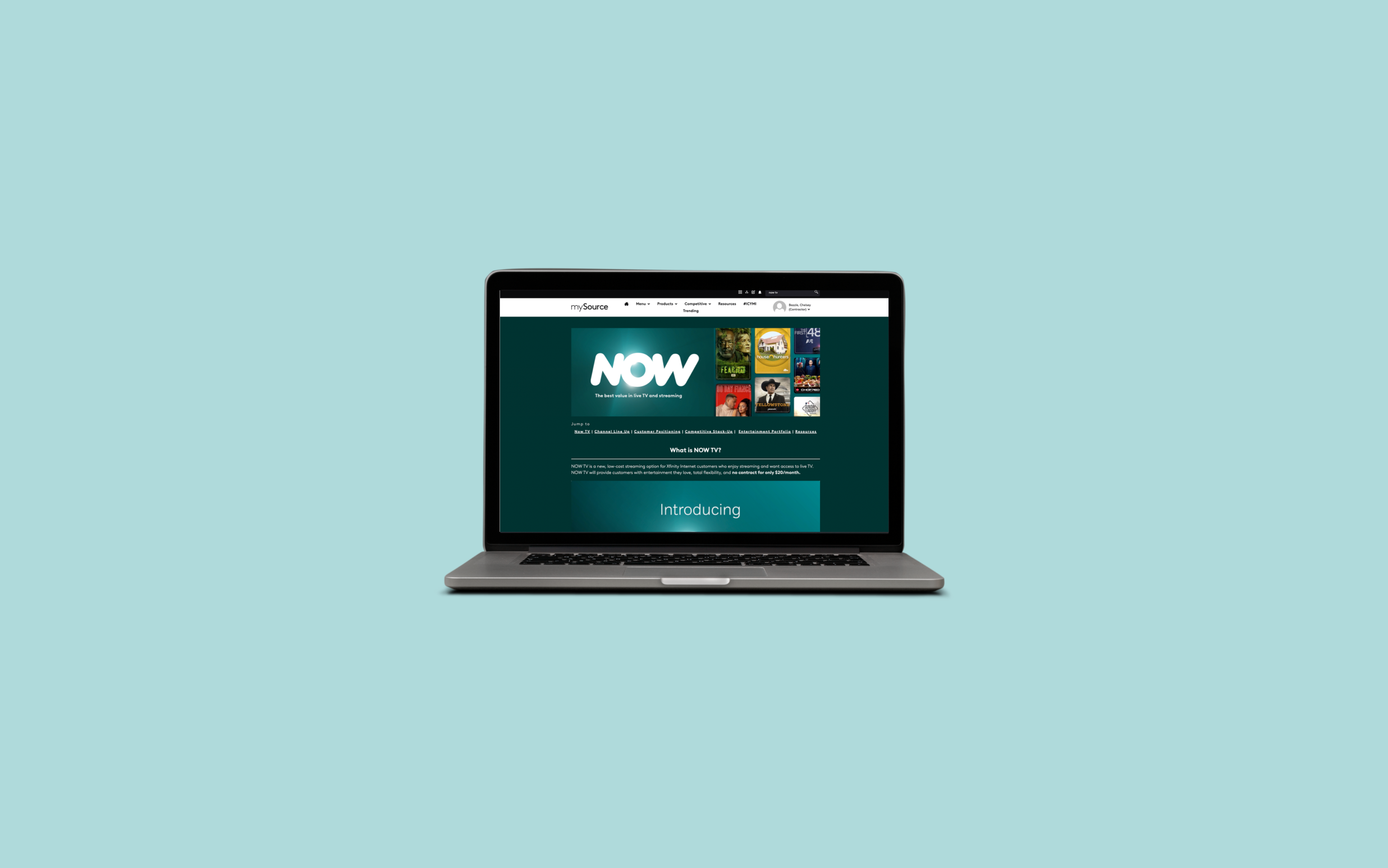 Laptop mockup of storm ready wifi