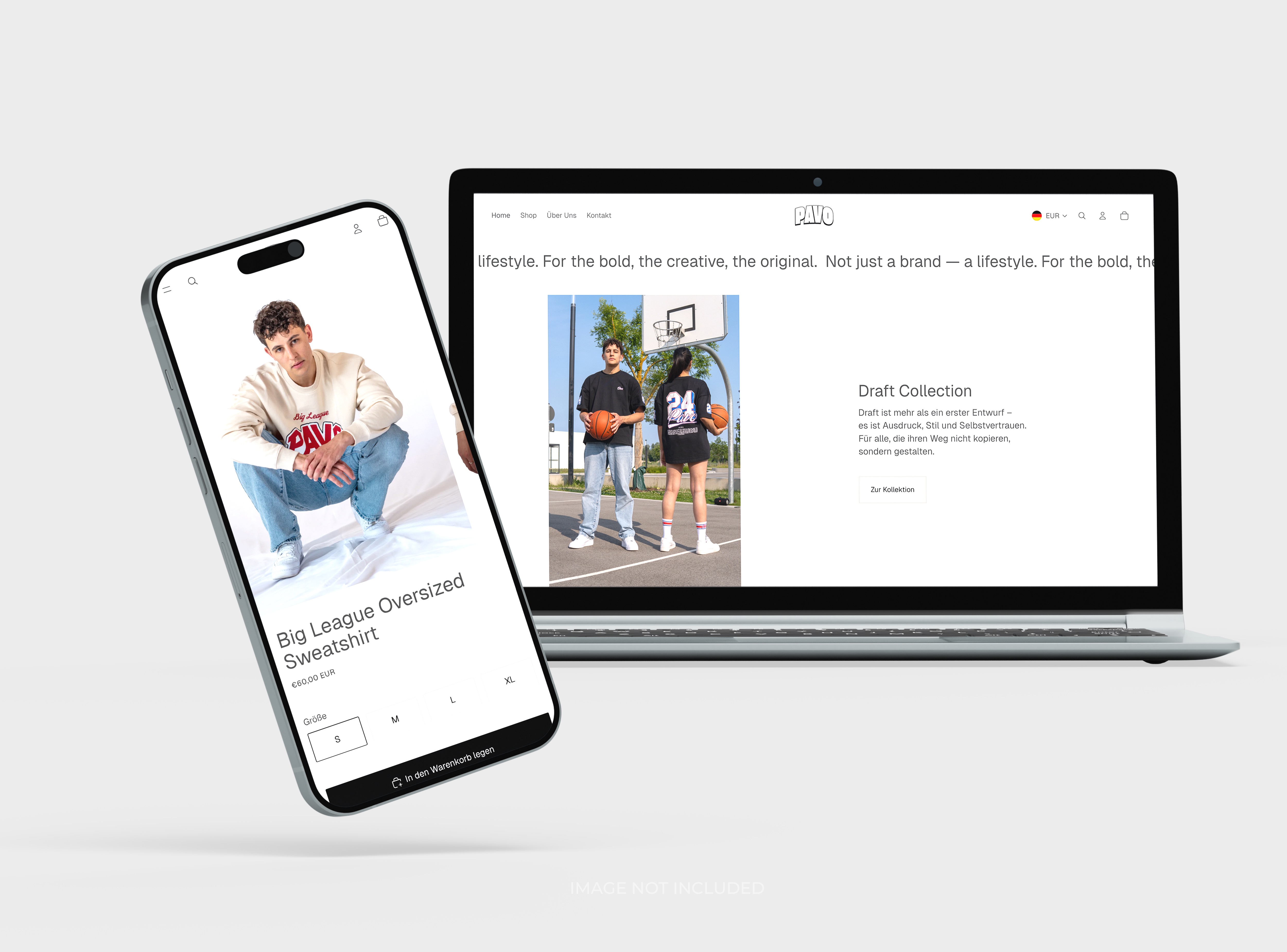 Mockup of the Gladiator Fightwear Shop