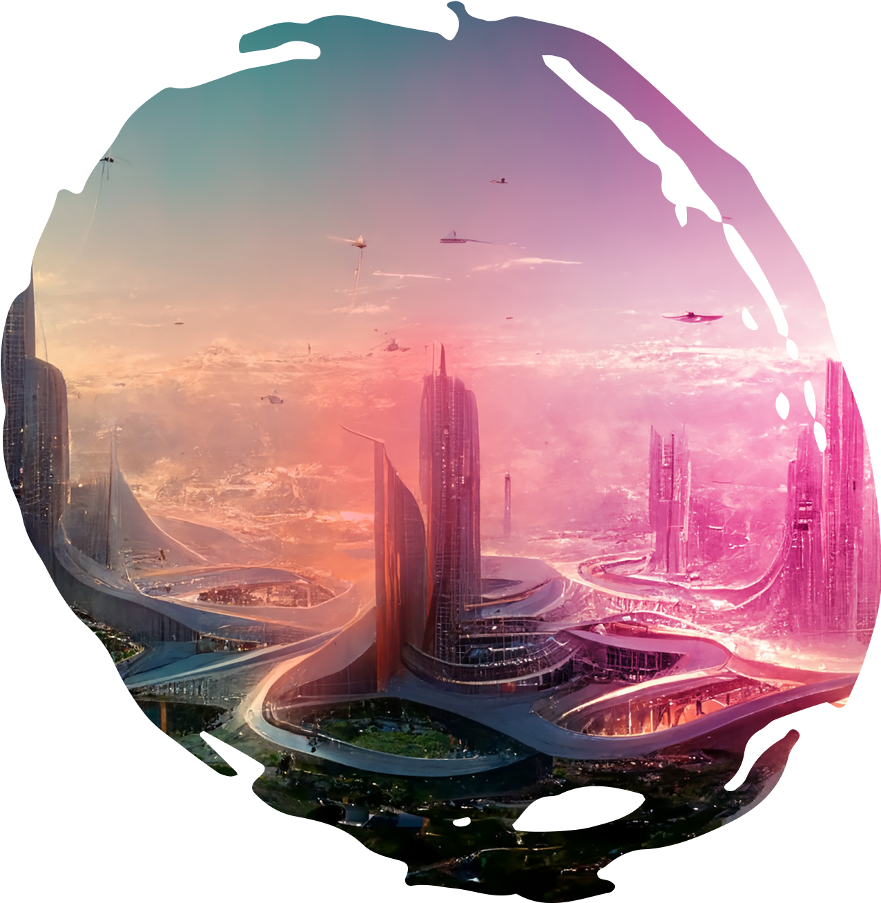 A futuristic city