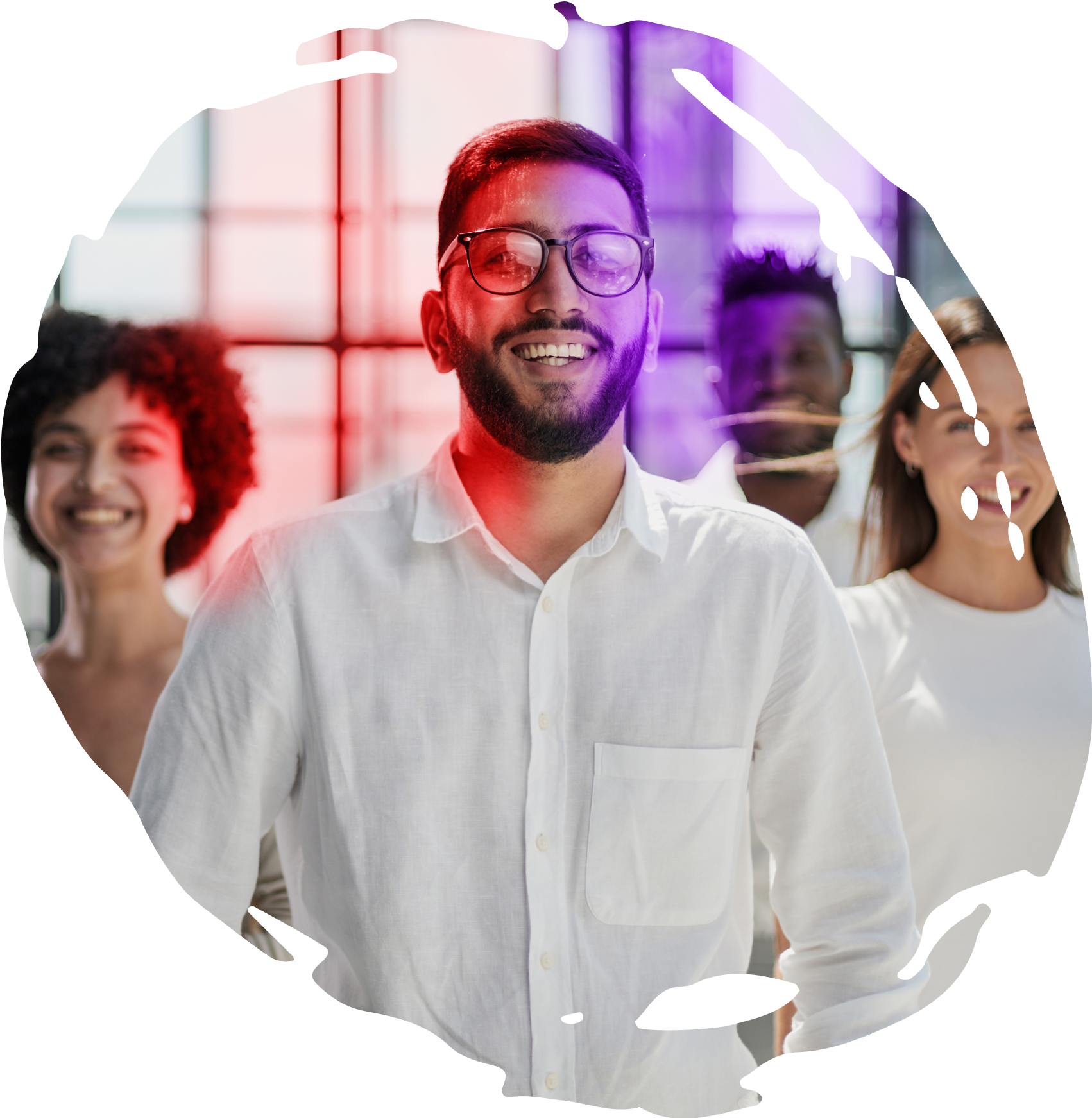 Leadership team participating in leadership training