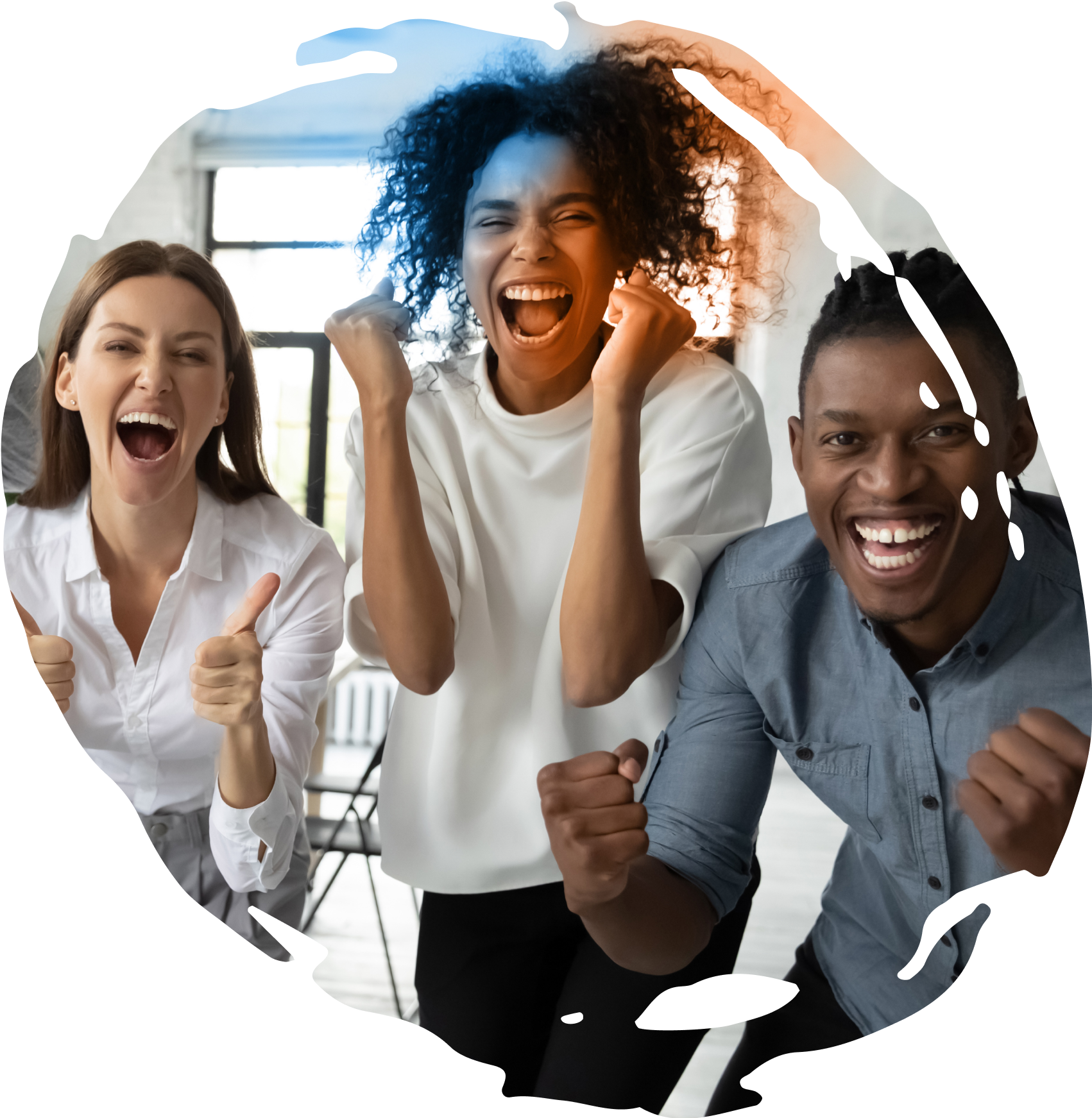 Colleagues engaged in their organization's new initiative