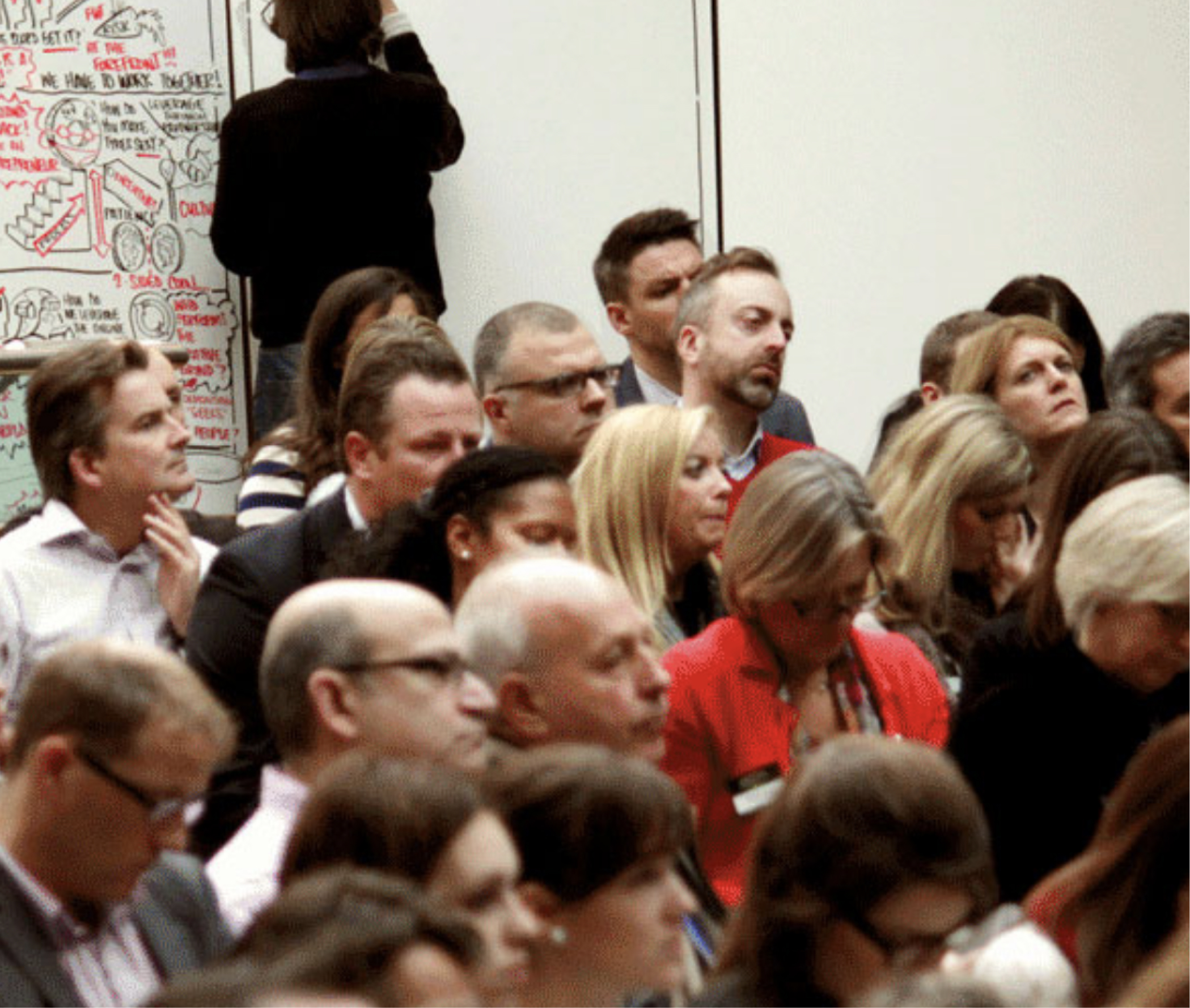 A visual scribe capturing an event