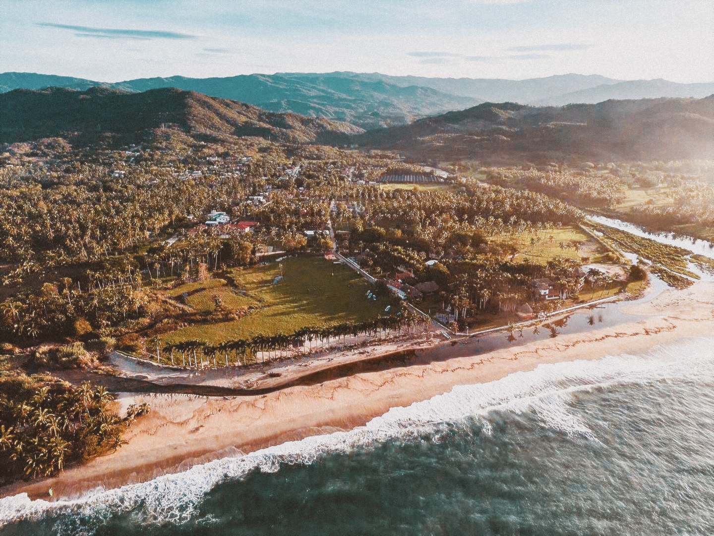 An aerial view of the coastline in Roca Blanca

Credit: Chris Davenport