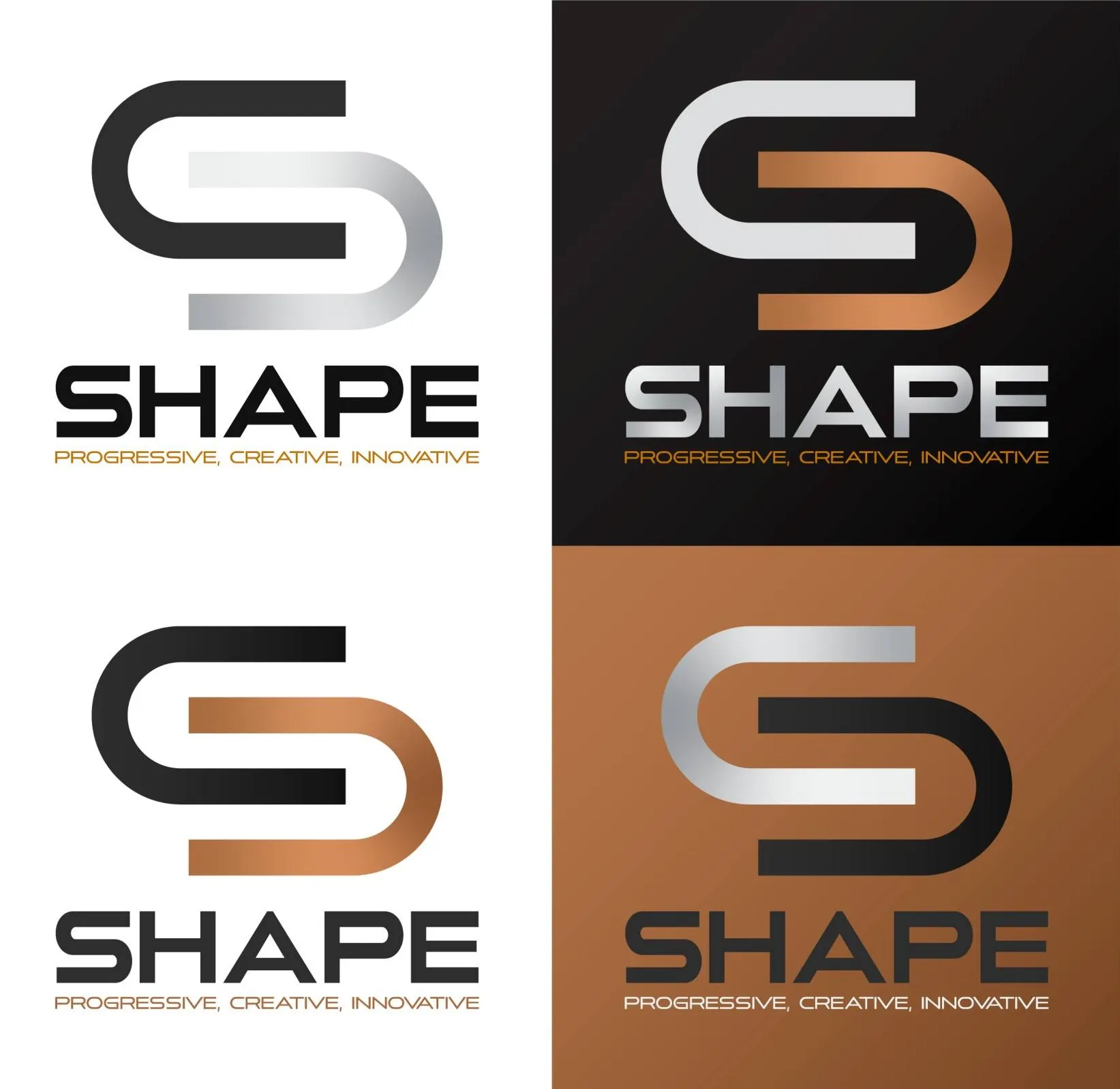 Modern logo design for Shape Construction by Mica Designers