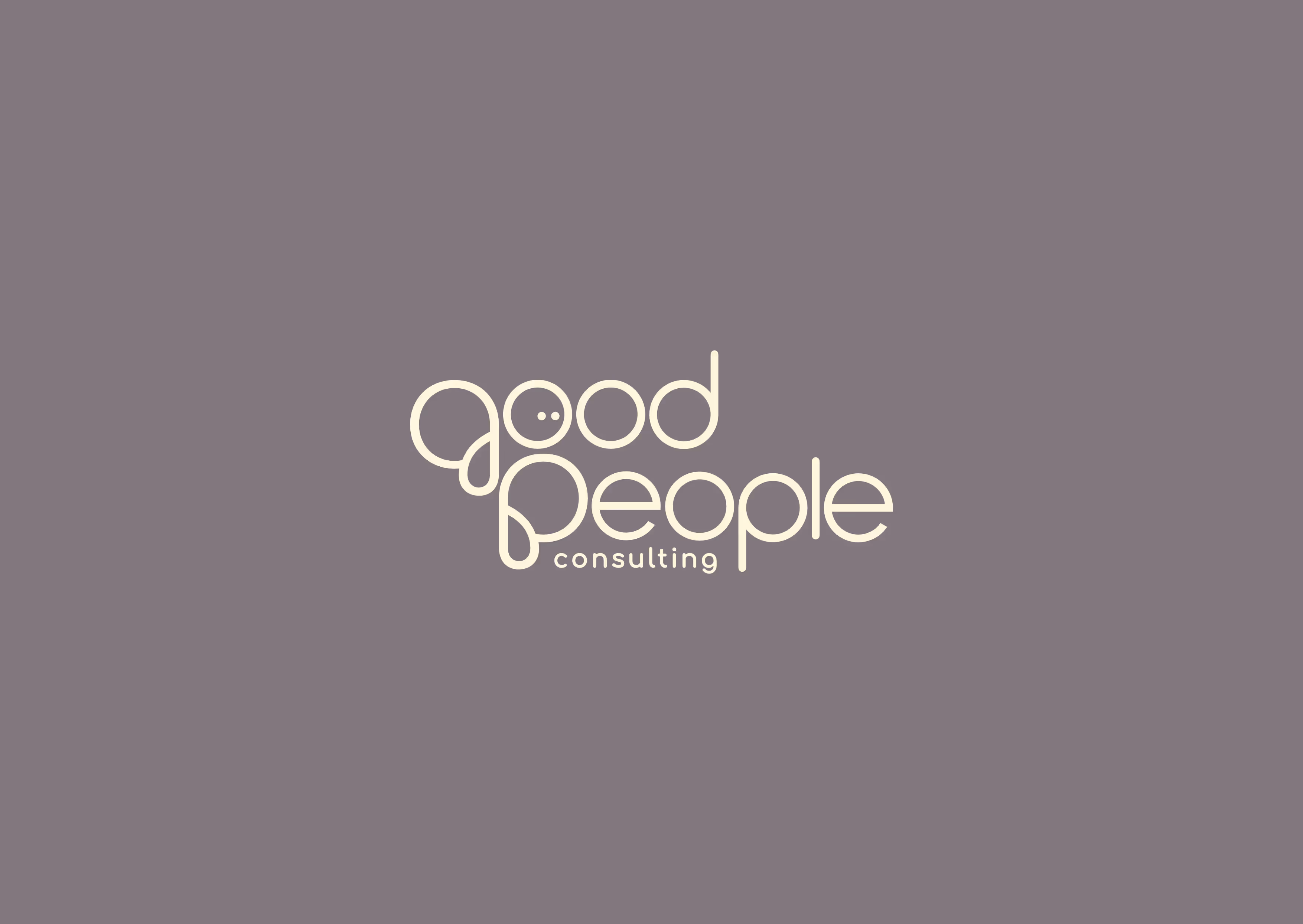 The Good People logo on a brown background