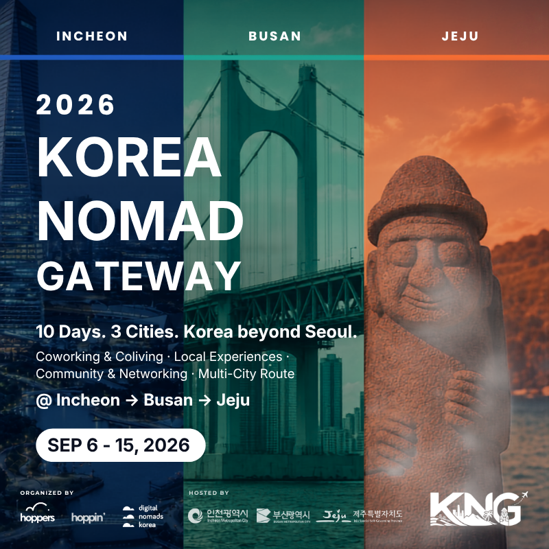 Korea Nomad Gateway : Incheon, Busan, Jeju Workation event cover