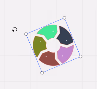 A screenshot of Conor's efforts of making a fancy Chevron diagram with miro's hottest new plugin, Chevron Diagrams by Symbiotica Apps