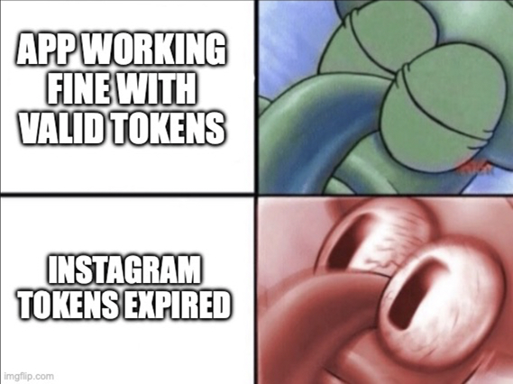 Lebensdauer der Instagram-API-Tokens