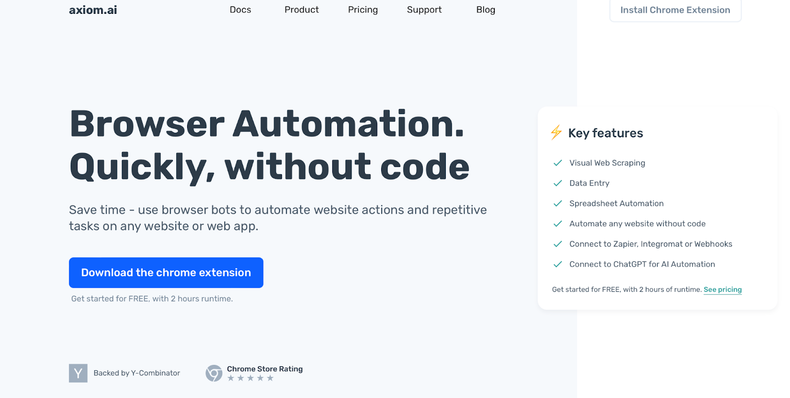 Axiom scraper home page