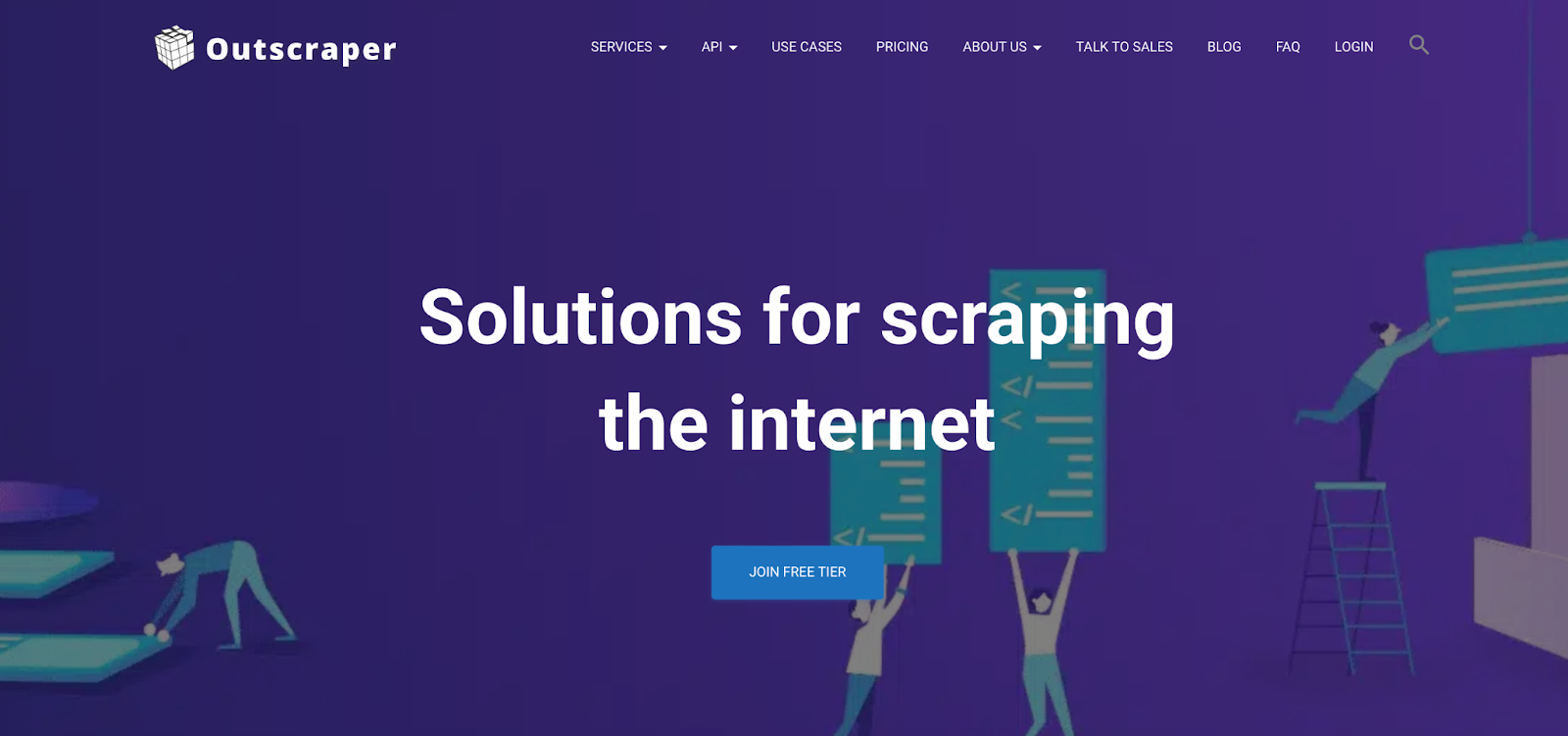 Outscraper home page