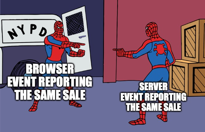 Spiderman Pointing meme – Browser events versus server events in Facebook CAPI and Pixel