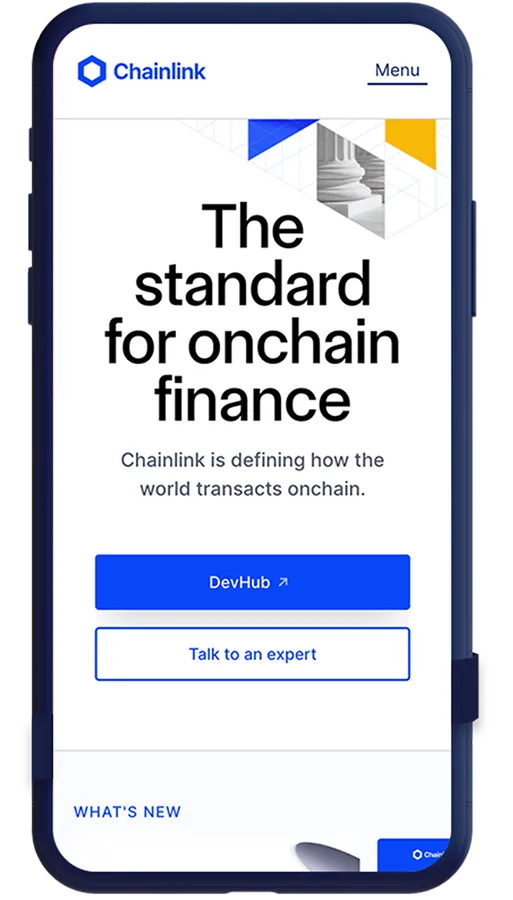 A phone mockup showing a DeFi platform to depict how advertisers can target valuable traders on Blockchain-Ads