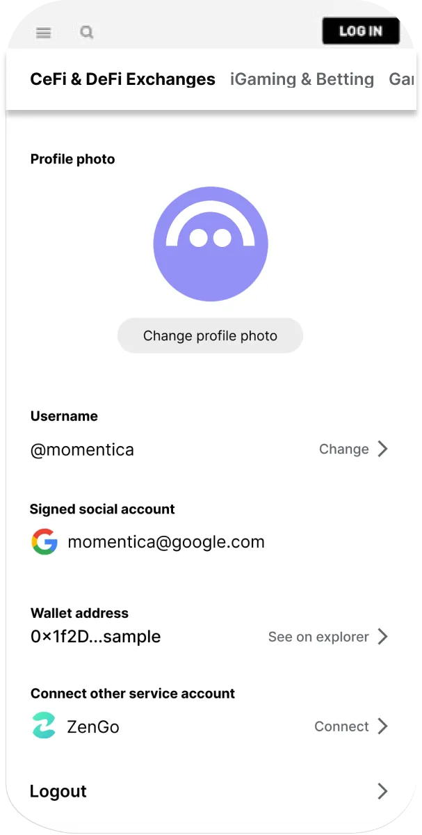 Screenshot of a typical audience data in Blockchain-Ads used in segmenting users into different intent buckets