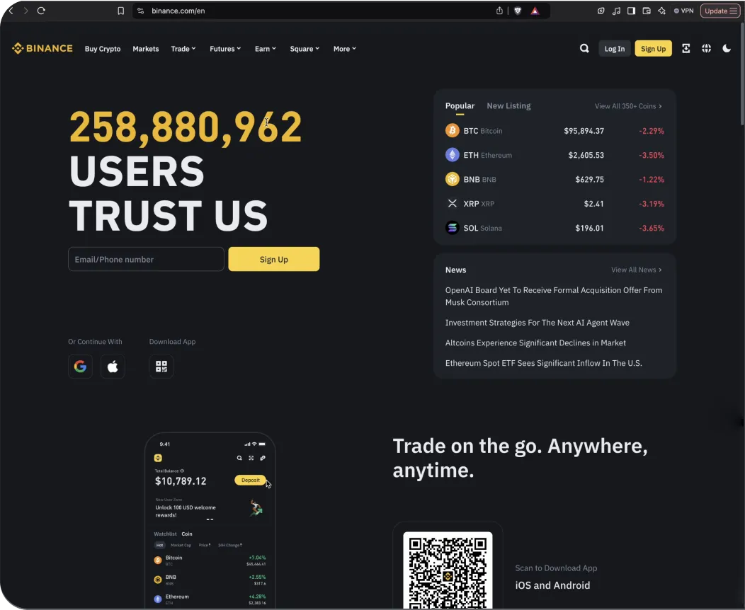 Estudo de caso da campanha Binance sobre anúncios Blockchain