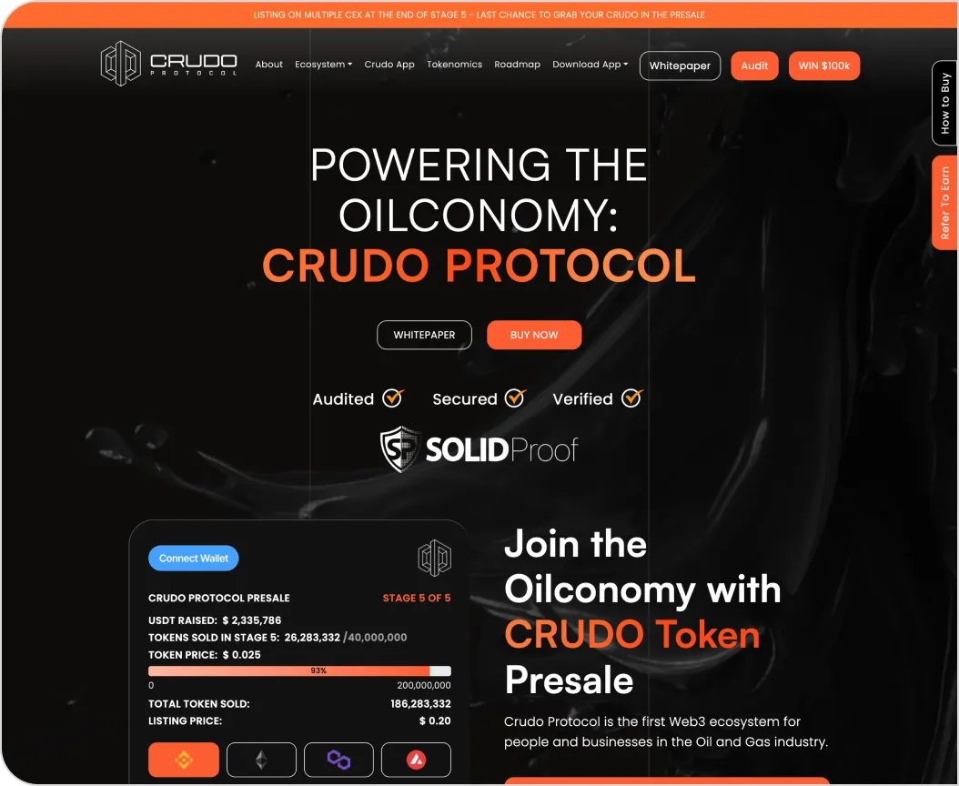 CRUDO PROTOCOL advertising campaign success story on Blockchain-Ads