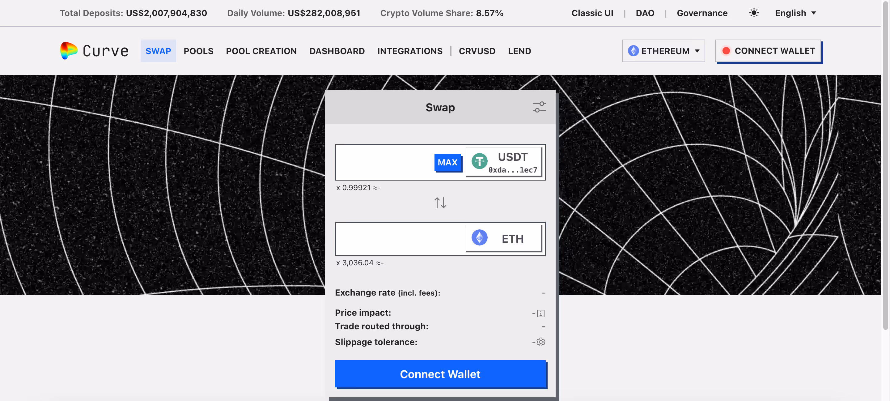 Curve - Best for stablecoins