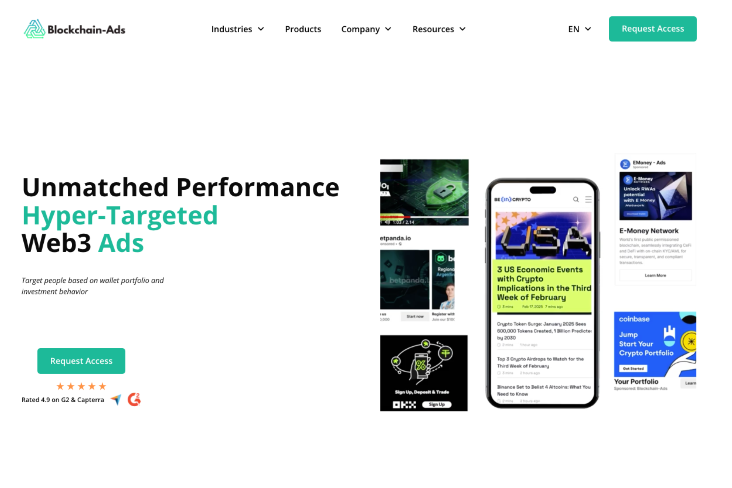 screenshot do site blockchain-ads
