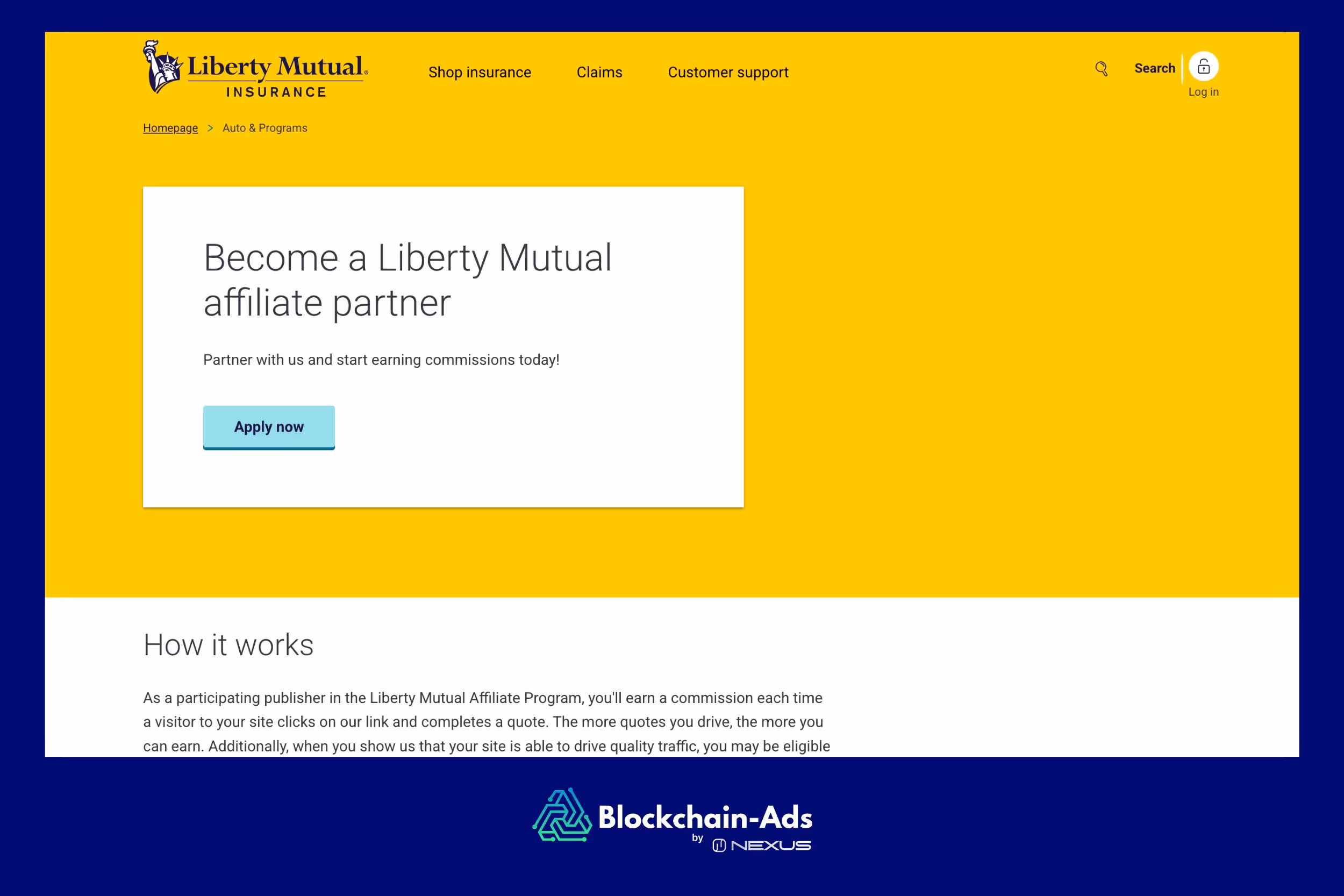 Liberty Mutual Affiliate Programme