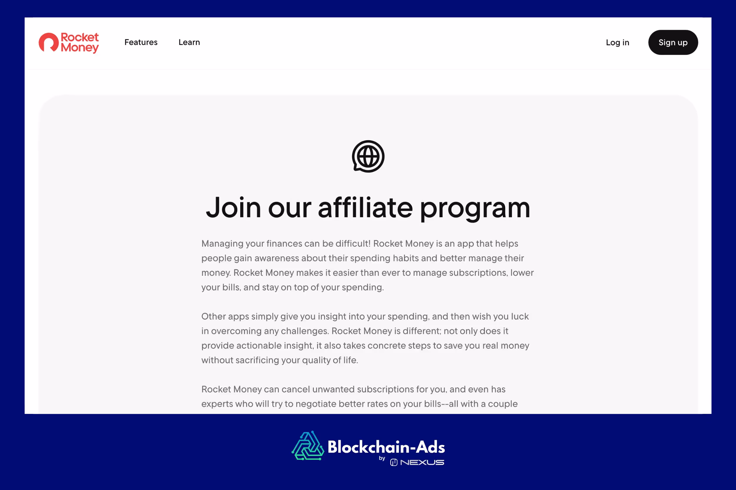 Rocket Money Affiliate Program