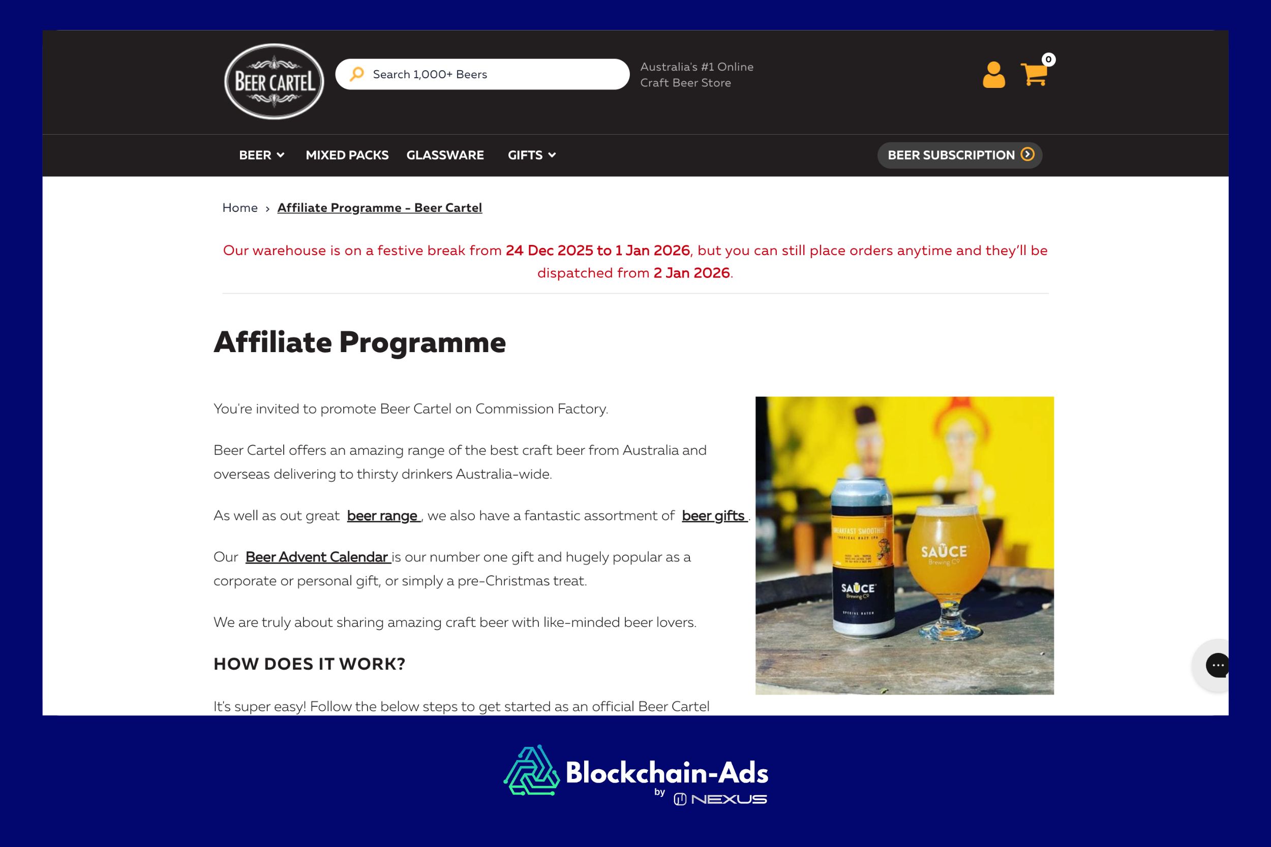 Beer Cartel Affiliate Programme