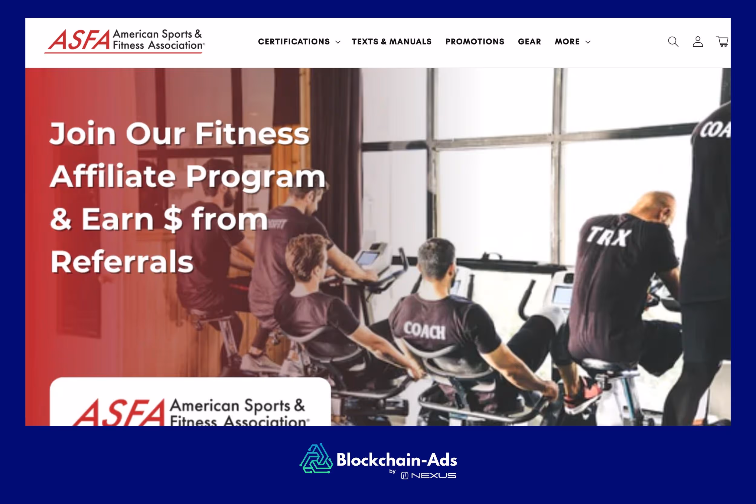 American Sports & Fitness Association affiliate programme
