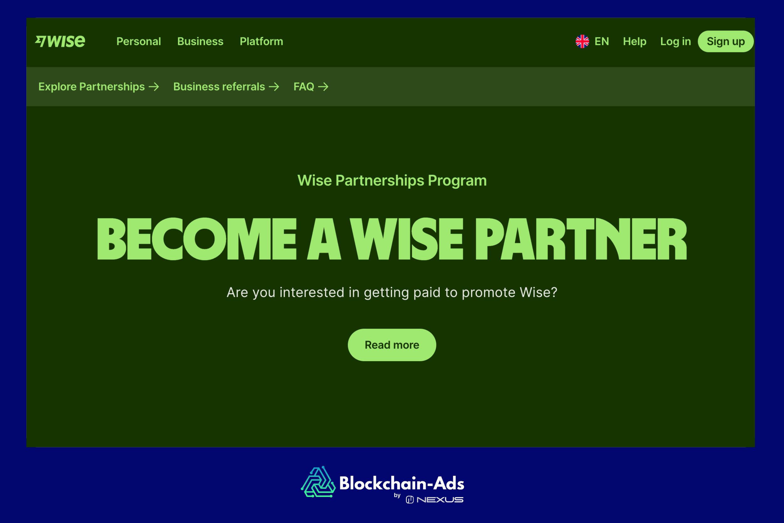Партнёрская программа Wise Partnership