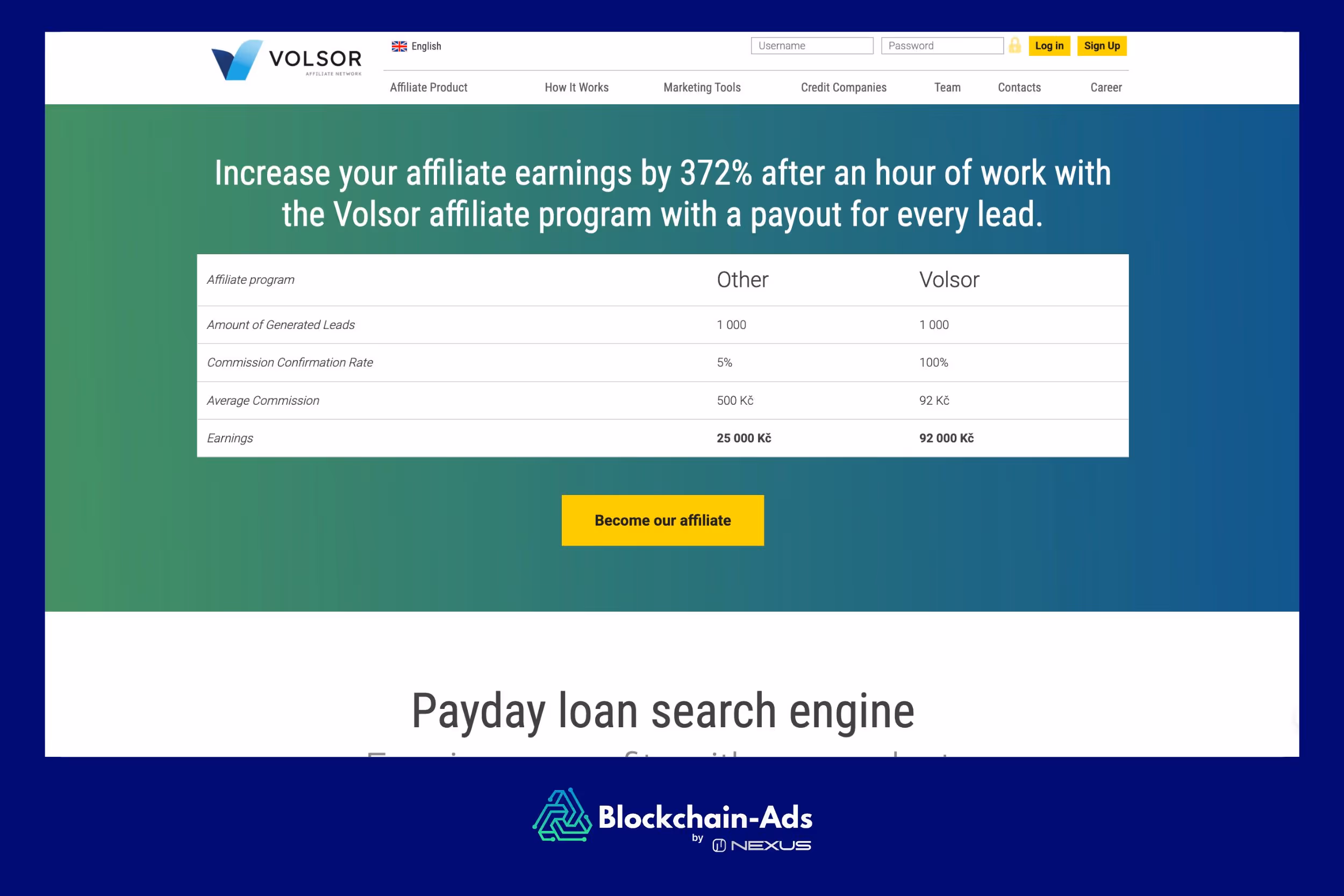 Volsor Affiliate Program