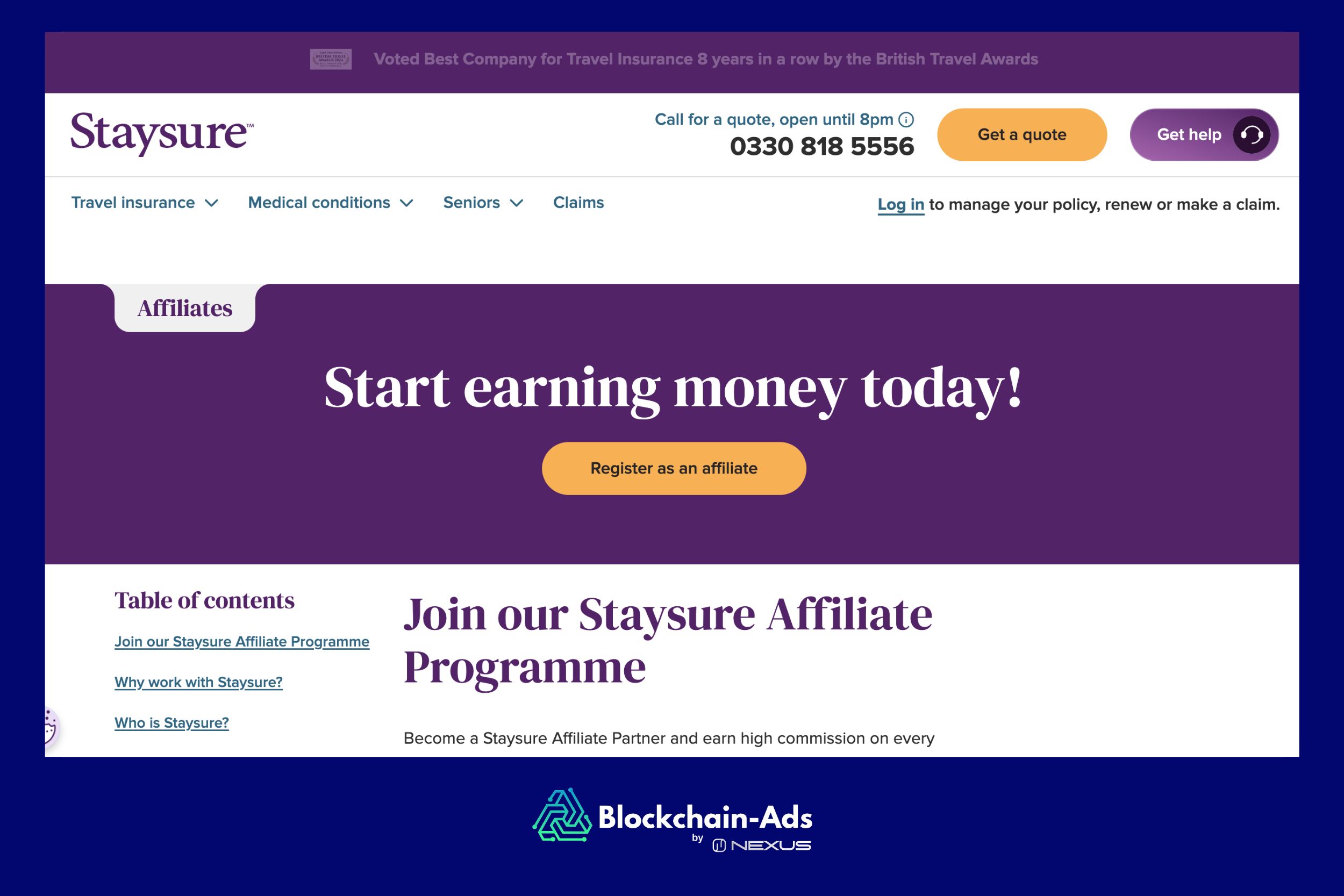 Staysure联盟计划