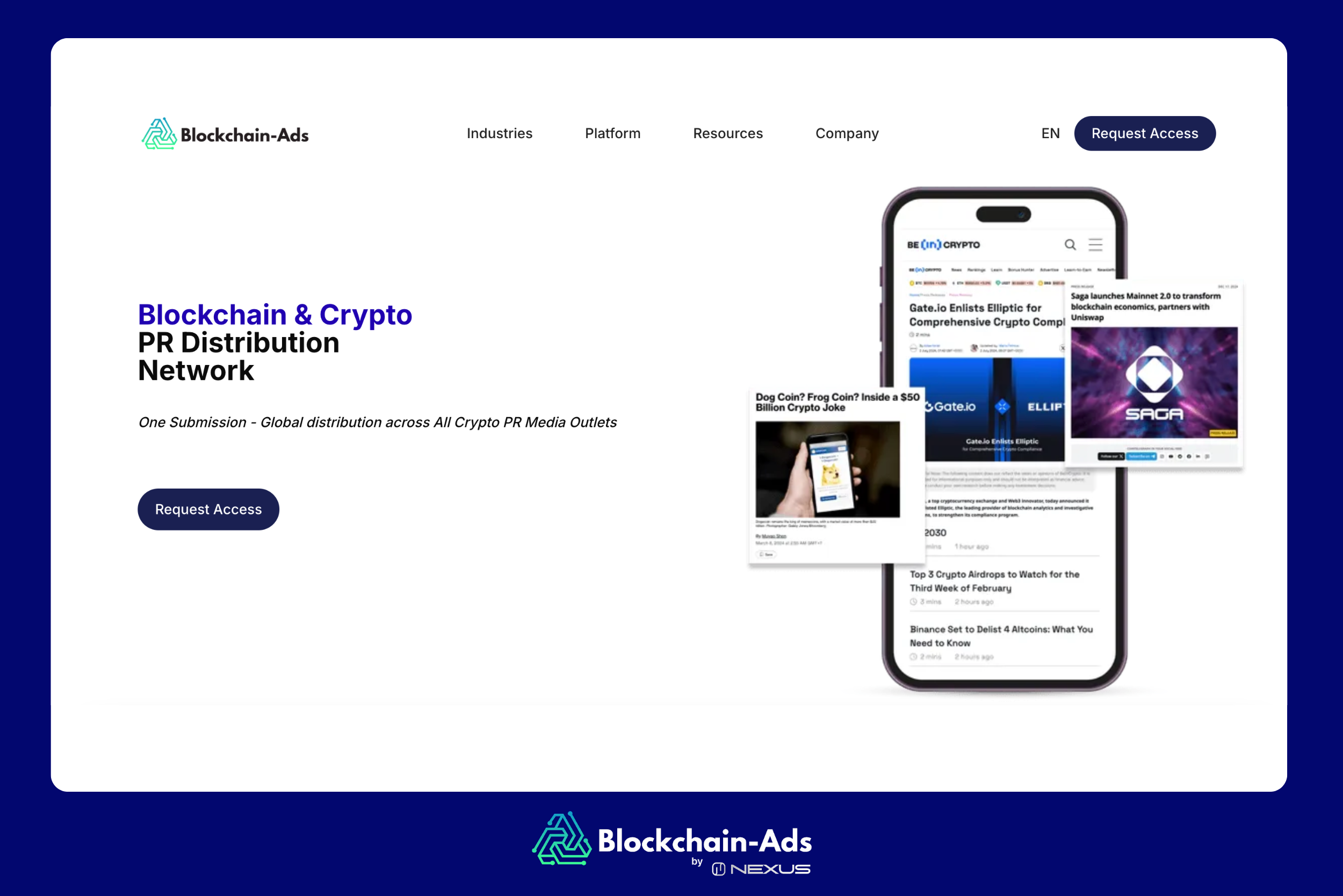 Blockchain-Ads pr page