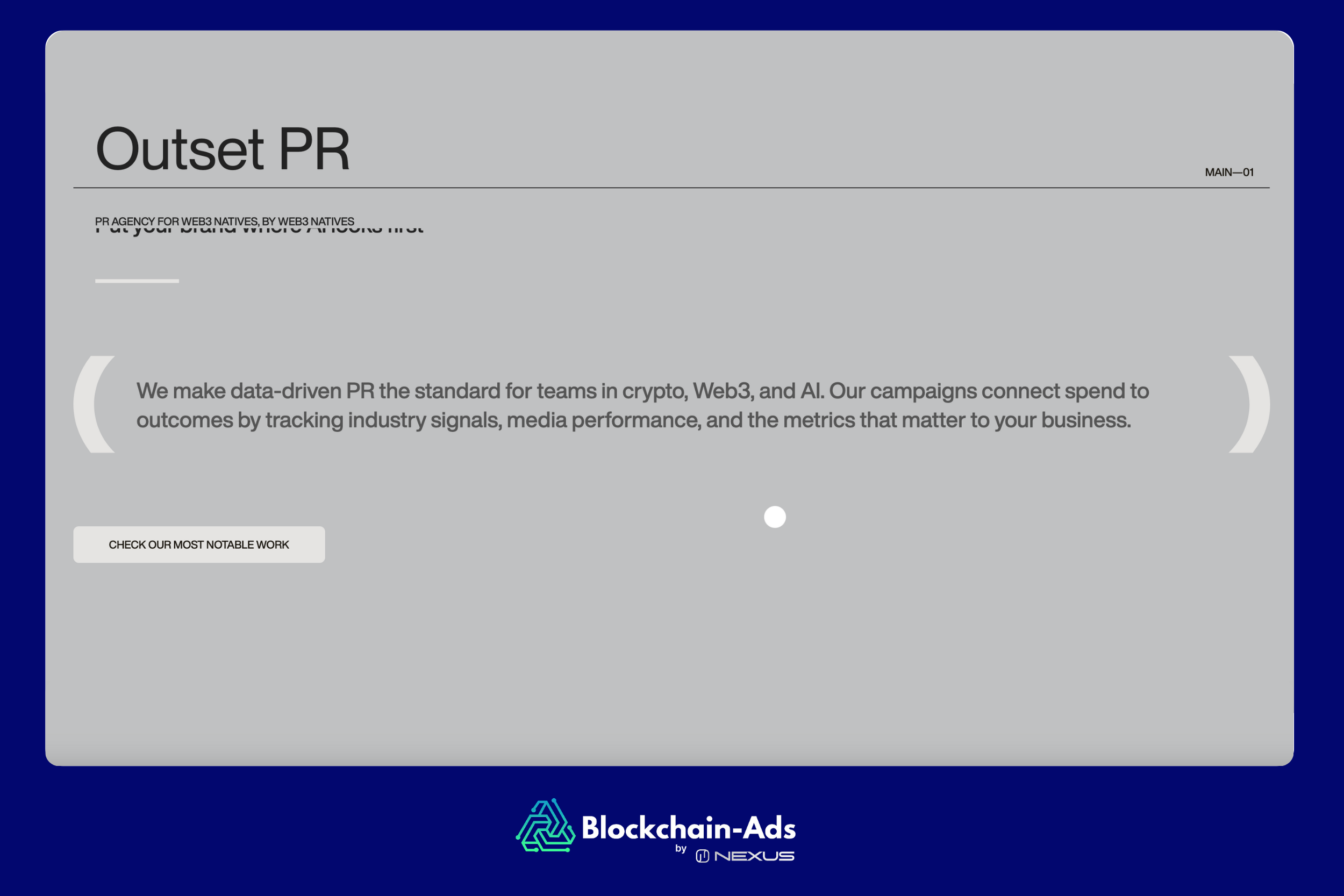 Outset PR